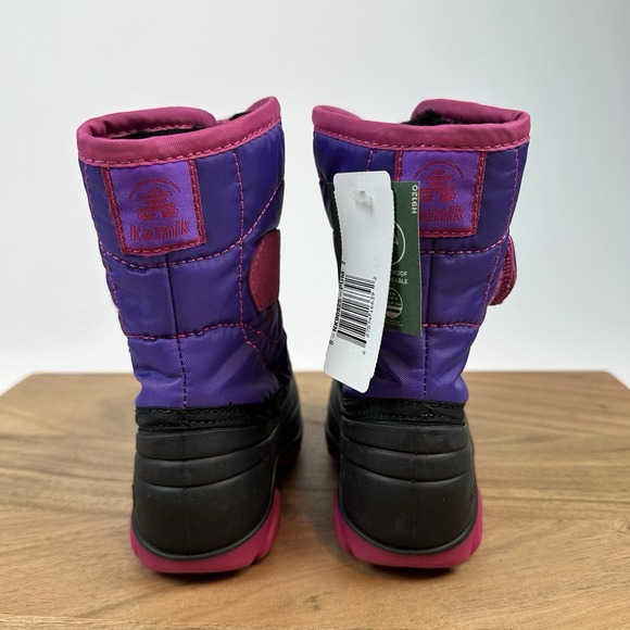 New Kids Kamik Snowbug 5 Insulated Faux Fur Lined Waterproof Snow Boots Size 7 C - Picture 6 of 8